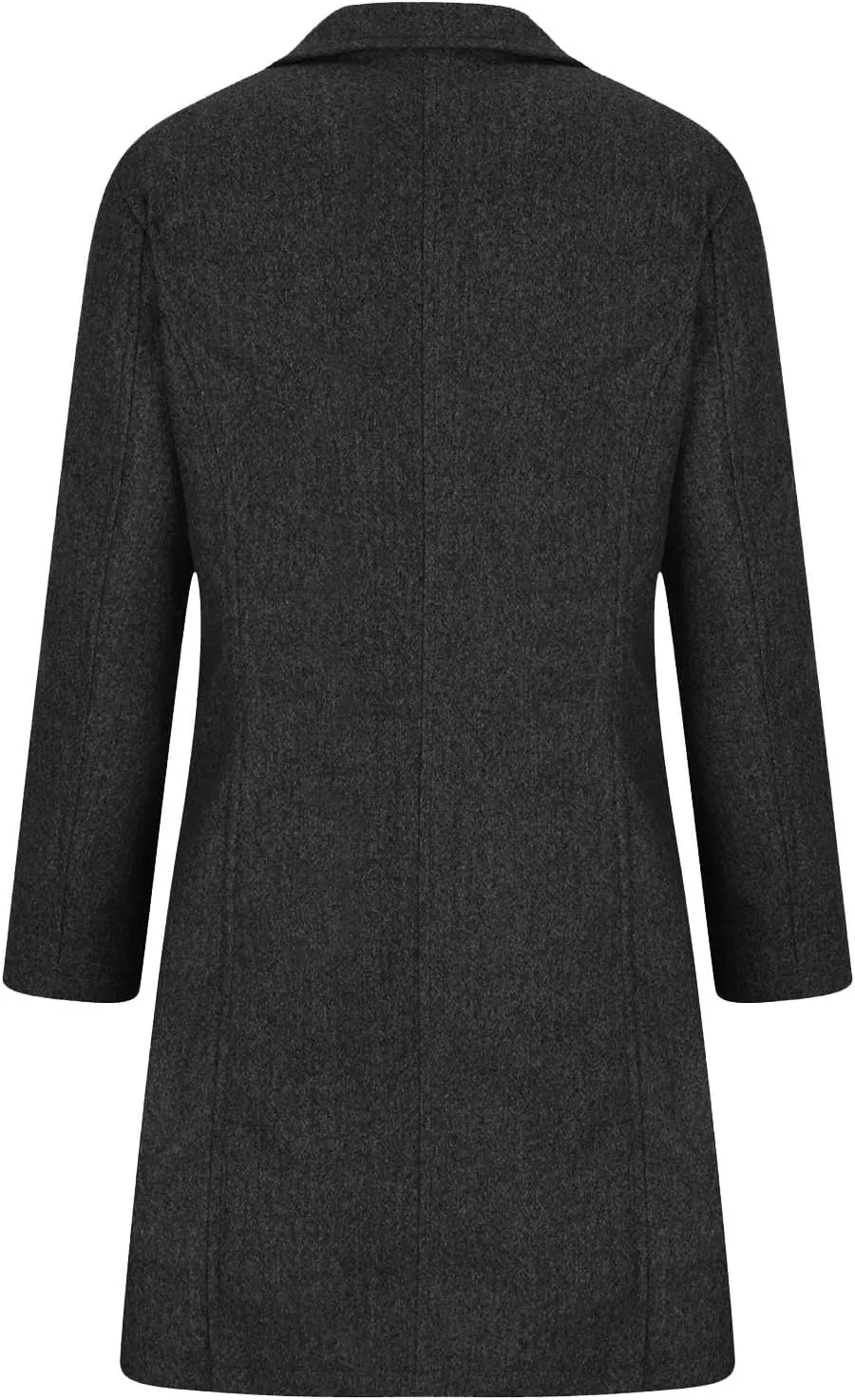 Wool Coats for Women Trendy Pea Coat Single Breasted Dress Coats Warm Wool Blazers Casual Winter Jacket with Pockets