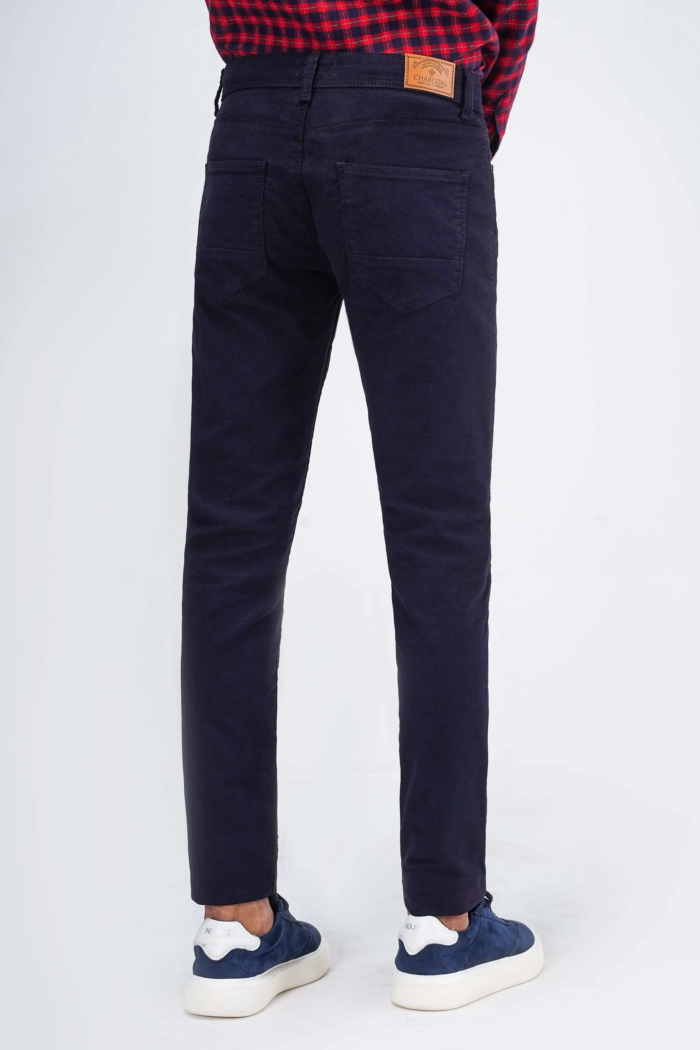 WOOLEN 5-POCKET PANT NAVY