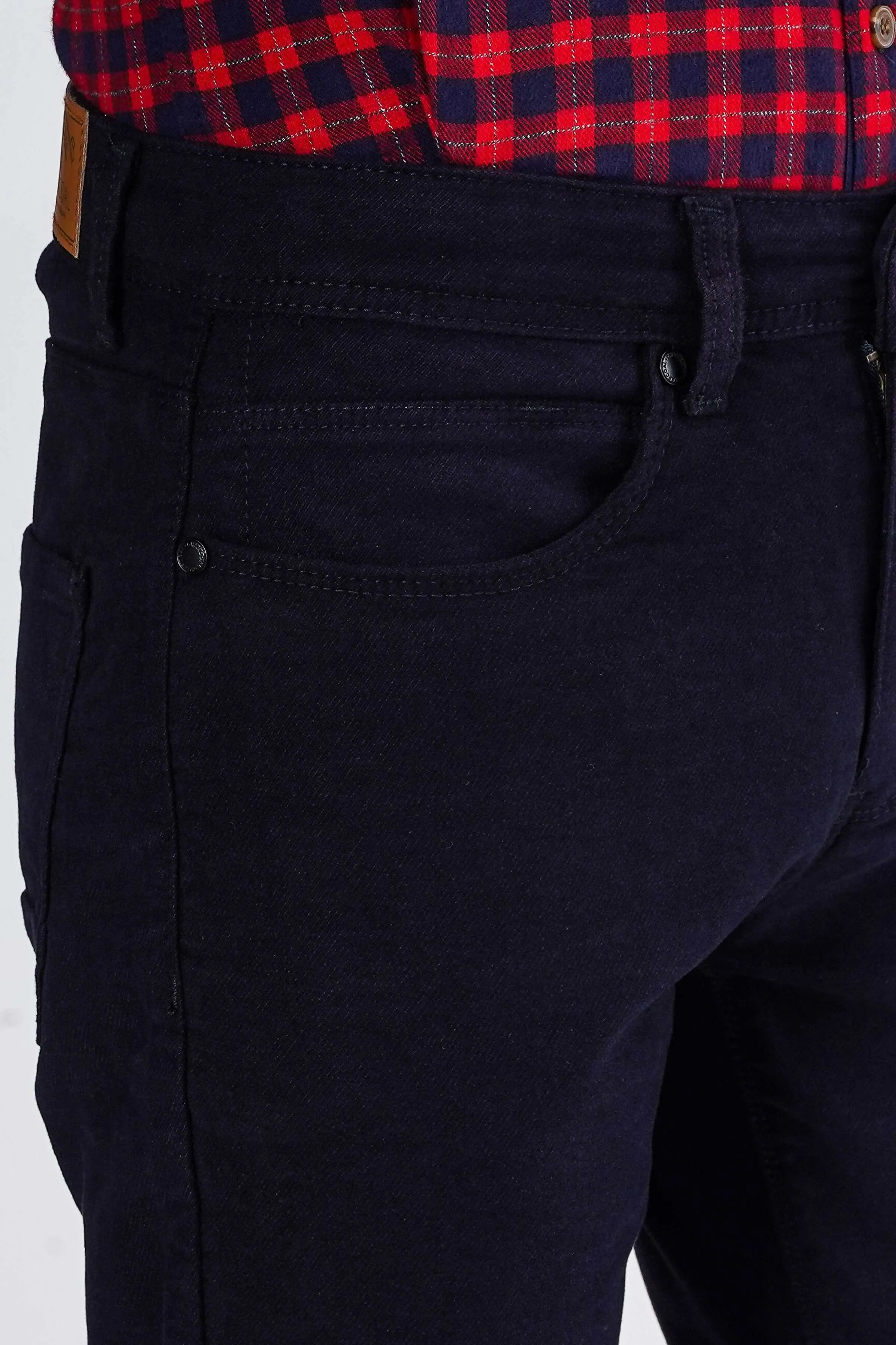 WOOLEN 5-POCKET PANT NAVY