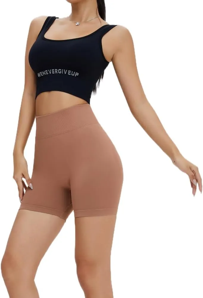 Workout Shorts for Women High Waist Biker Shorts Gym Scrunch Butt Yoga Shorts Tummy Control Leggings