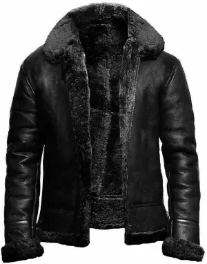 yardsong Men's Faux Leather Jacket Winter Warm Faux FUT Lined Coats Big and Tall Fashion Zip Up Motorcycle Outerwear