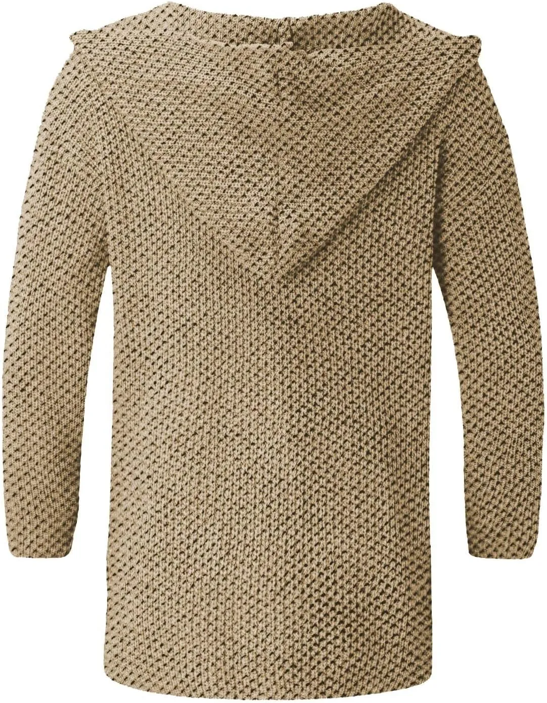 Ymosrh Men's Coat Jacket Long Cardigan Open Front Fall Casual Winter Warm Knit Sweater Coat Fashion Outwear, XL-5XL