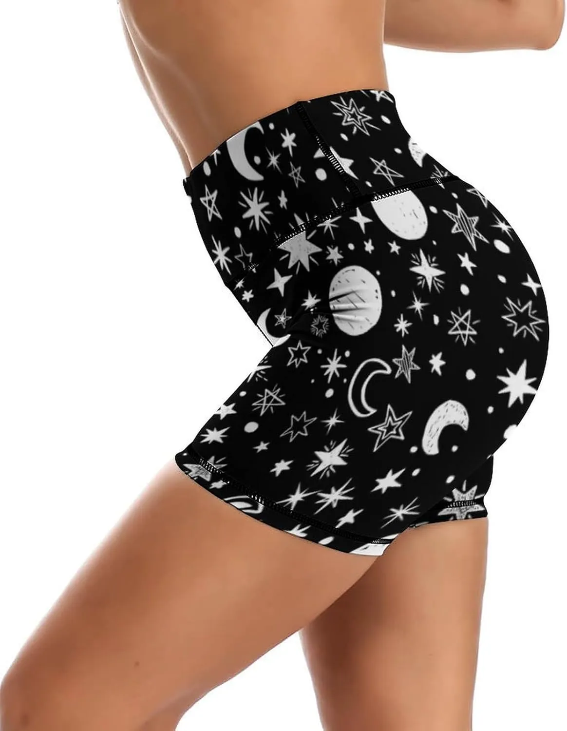 Yoga Shorts High Waisted Tummy Control Biker Shorts for Womens Athletic Running Workout Gym Tennis Shorts