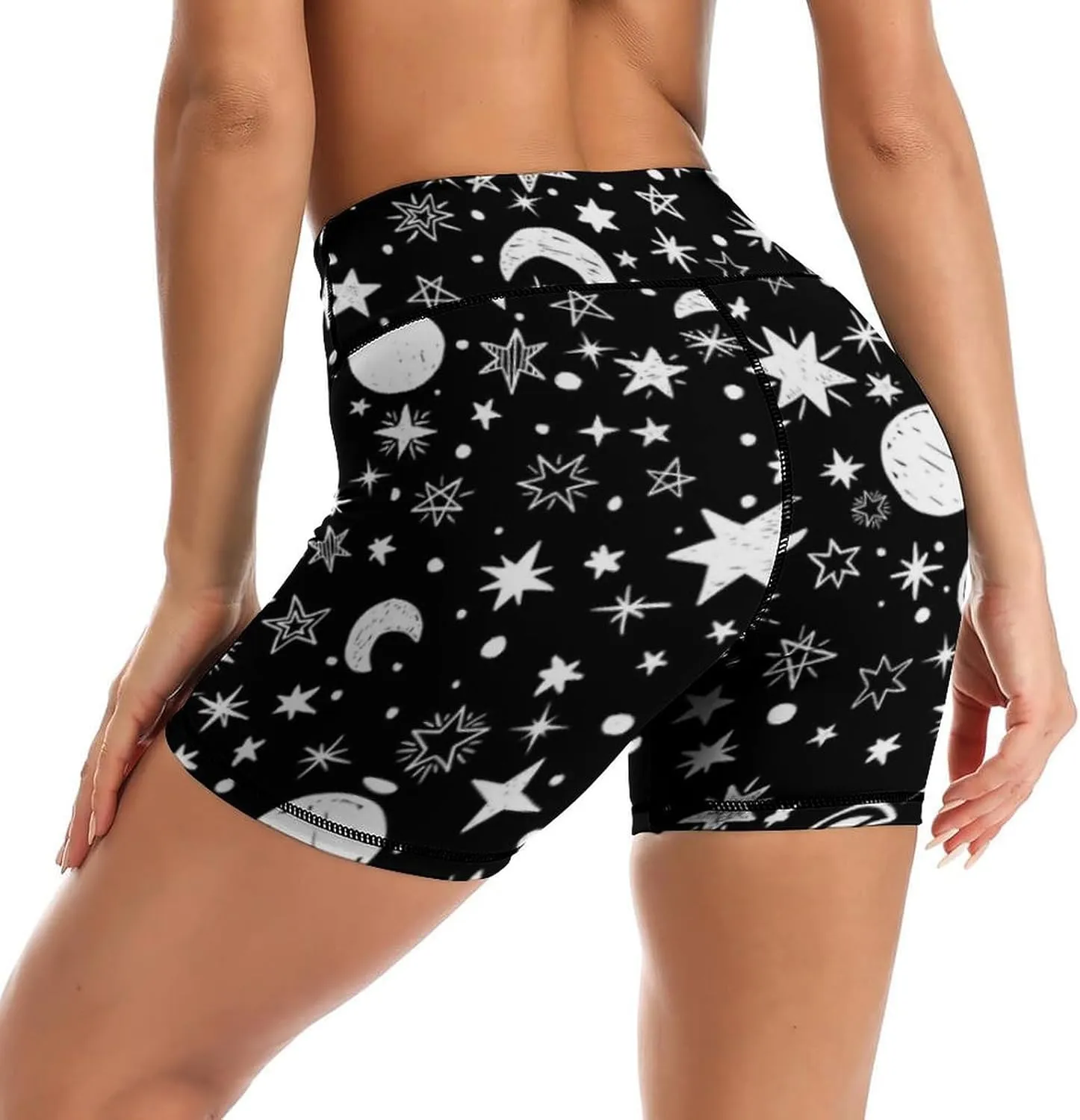 Yoga Shorts High Waisted Tummy Control Biker Shorts for Womens Athletic Running Workout Gym Tennis Shorts