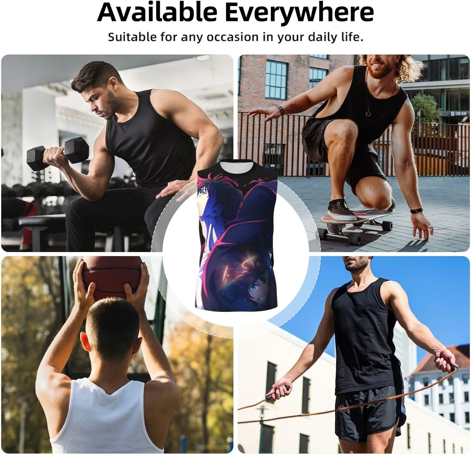 Youth & Adult Men's Tank Tops Muscle Sleeveless T-Shirt Beautiful Daily Shirt