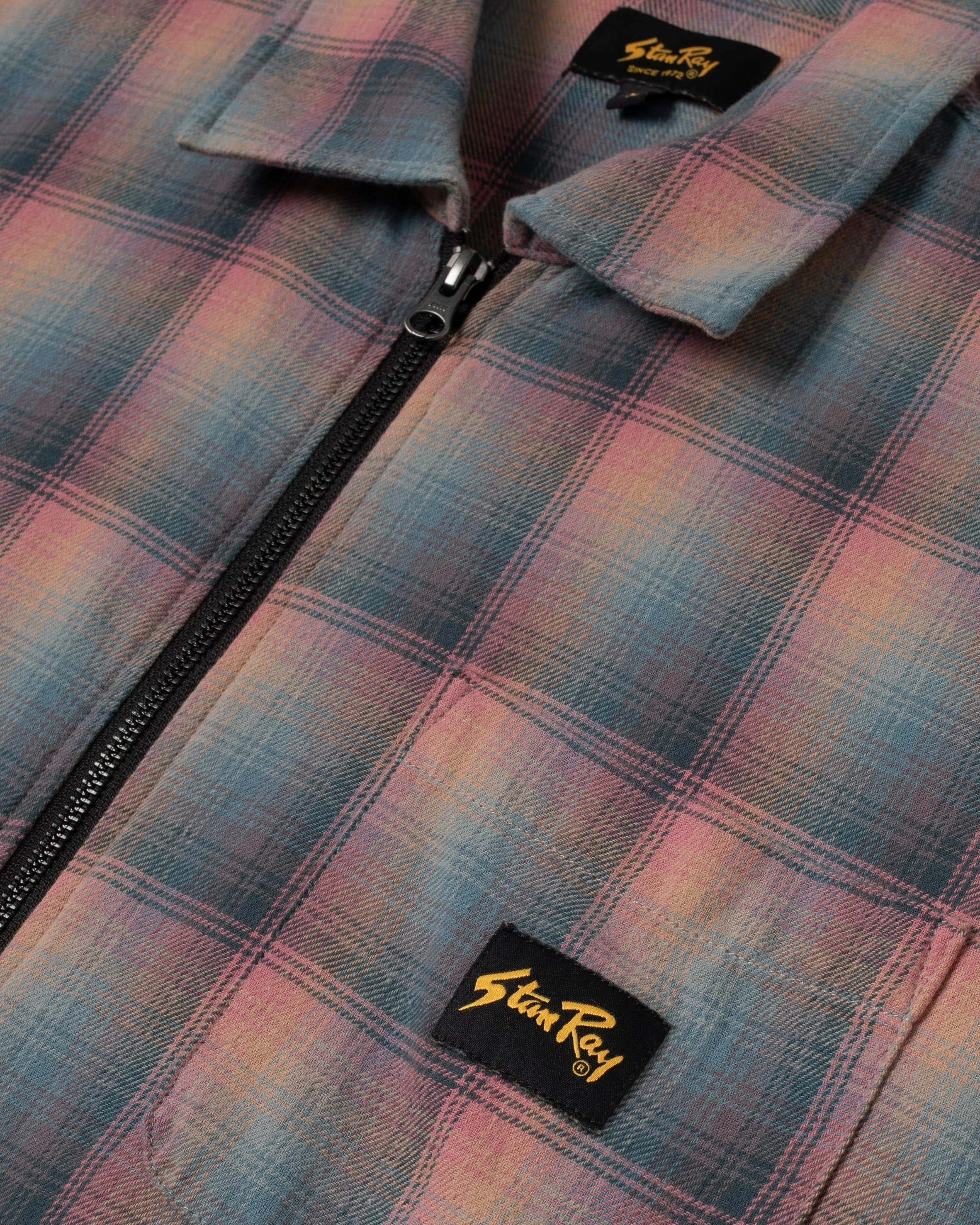 Zip Shirt (Pink/Teal Plaid)